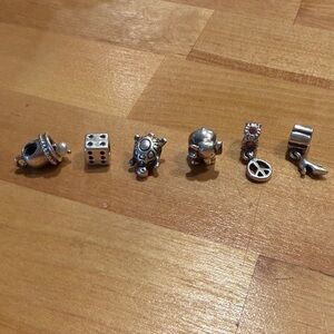 Pandora Sterling Silver Charm Beads - Mixed Designs